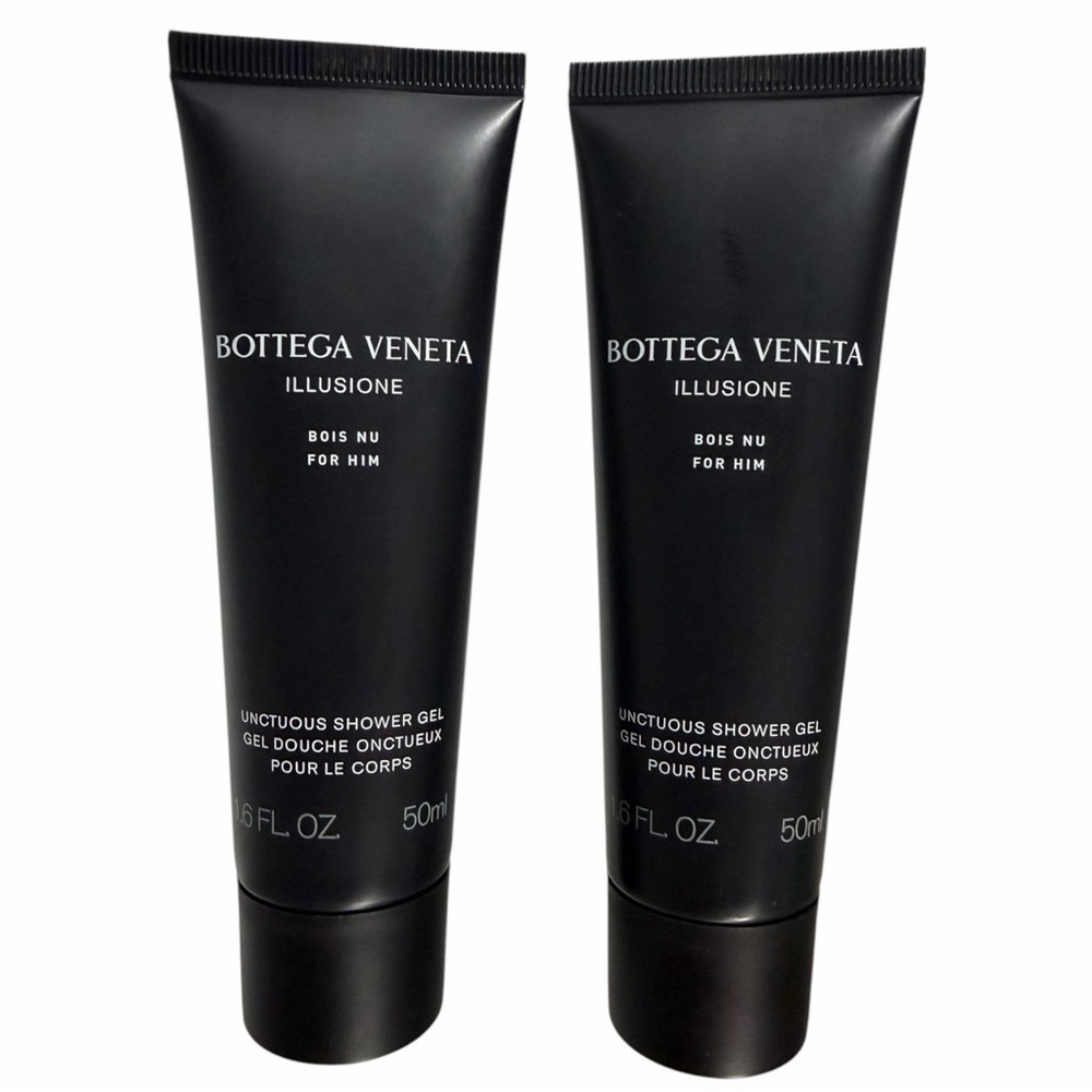 {Set of 2} BOTTEGA VENETA Illusione Bois Nu For Him Shower Gel 1.6 oz (50mL) x 2